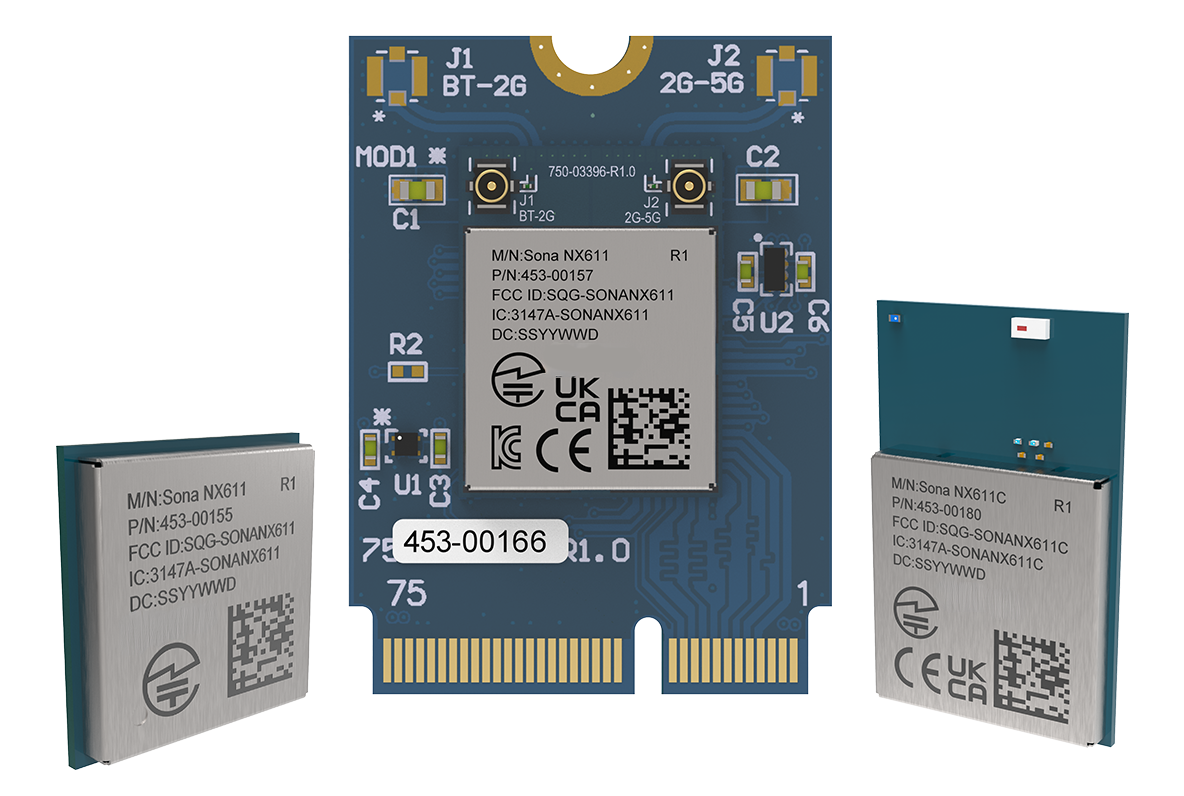 exerioページ Sona™ NX611 - Wi-Fi 6 + Bluetooth® 5.4 Module | Ezurio